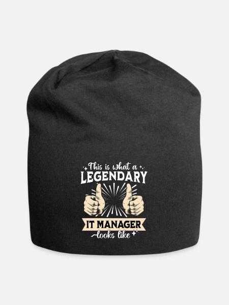 Legendärer IT Manager - Jersey-Beanie - Schwarz