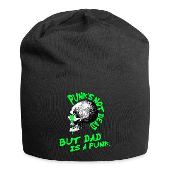 Punk is not dead, but dad is a punk. - Jersey-Beanie - Schwarz - Vorne