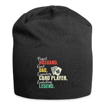 Kartenspieler Papa - Jersey-Beanie - Schwarz - Vorne