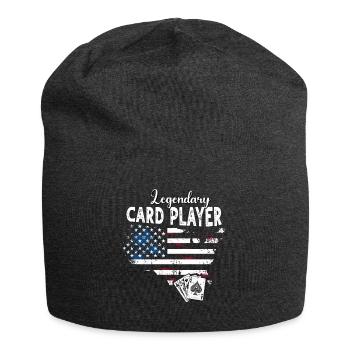 Joueur de cartes - Bonnet en jersey - charbon - Devant