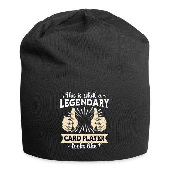 Legendärer Kartenspieler - Jersey-Beanie - Schwarz - Vorne