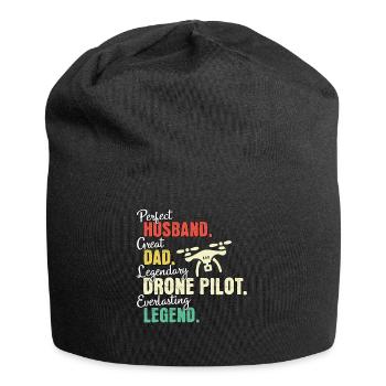 Papa pilote de drone - Bonnet en jersey - noir - Devant