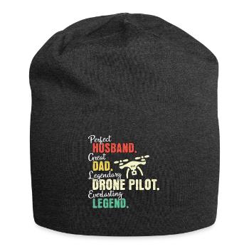 Papa pilote de drone - Bonnet en jersey - charbon - Devant