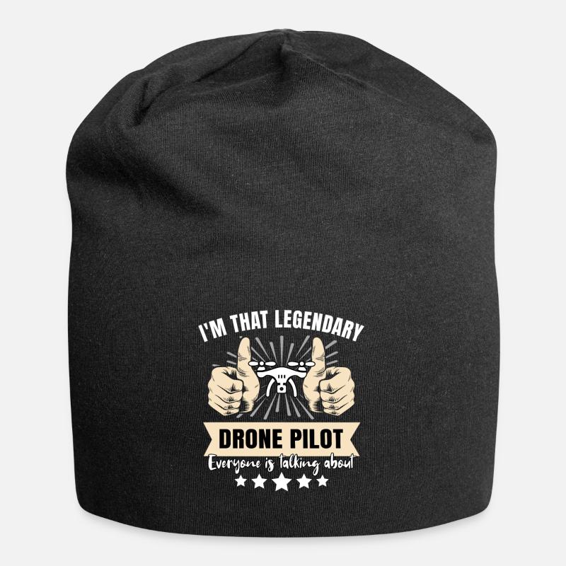 Legendärer Dronenpilot - Jersey-Beanie - Schwarz