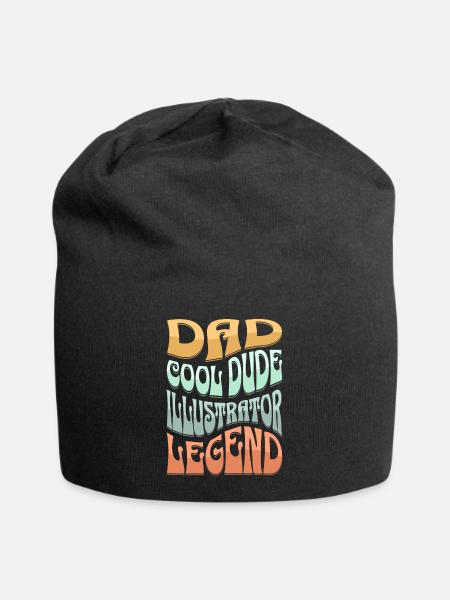 Papa Illustrator - Jersey-Beanie - Schwarz