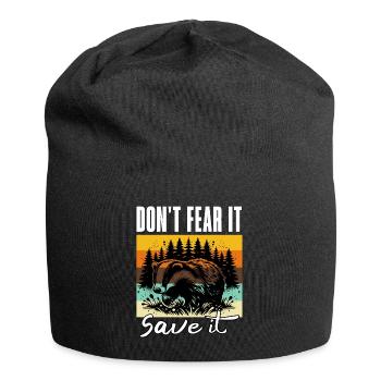 Lustige Honigdachs Sprüche - Jersey-Beanie - Schwarz - Vorne