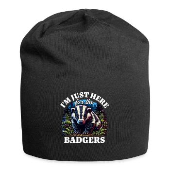Lustige Honigdachs Sprüche - Jersey-Beanie - Schwarz - Vorne