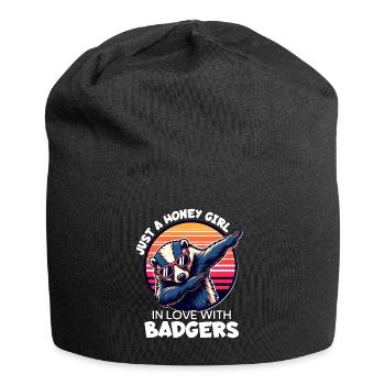 Mädchen Liebt Honigdachs - Jersey-Beanie - Schwarz - Vorne