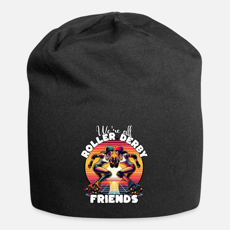 Dictons sur le roller derby - Bonnet en jersey - noir