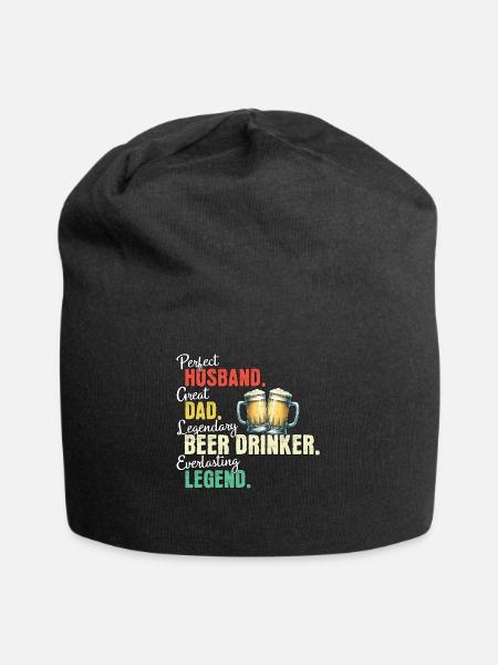 Biertrinker Papa - Jersey-Beanie - Schwarz