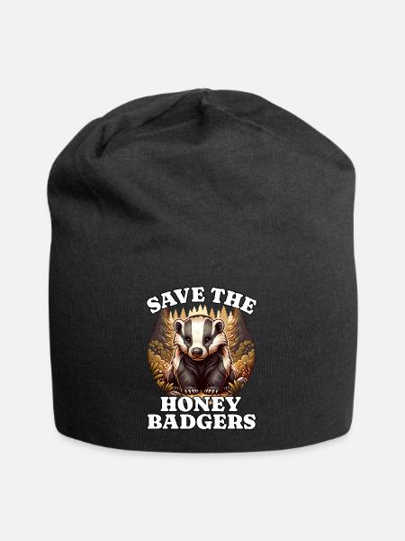 Save Honigdachs - Jersey-Beanie - Schwarz
