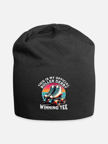 Joueur de roller derby - Bonnet en jersey - noir