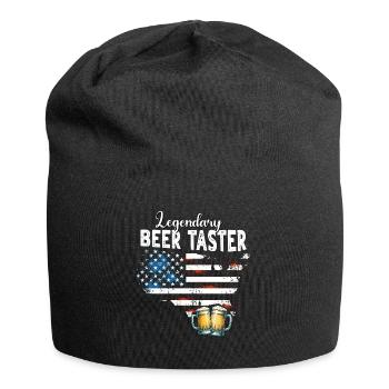Testeur de bière - Bonnet en jersey - noir - Devant