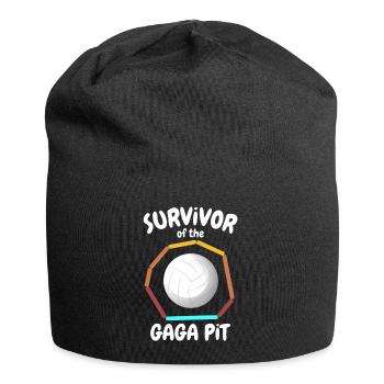 Gaga Ball Sprüche - Jersey-Beanie - Schwarz - Vorne