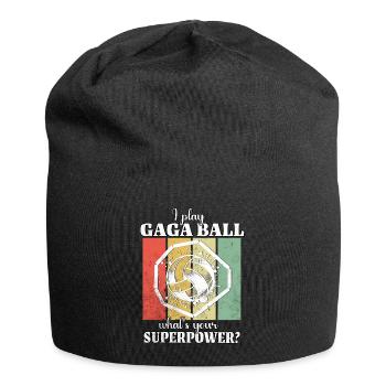 Lustiger Gaga Ball Spruch - Jersey-Beanie - Schwarz - Vorne