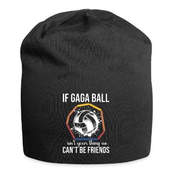 Funny Gaga Ball Saying - Jersey Beanie - black - Front