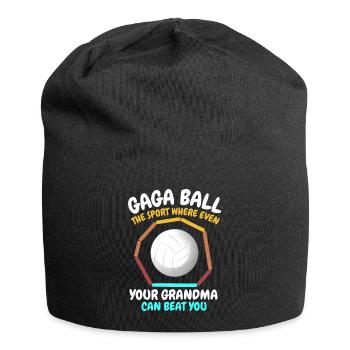 Funny Gaga Ball Saying - Jersey Beanie - black - Front