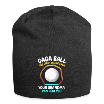 Lustiger Gaga Ball Spruch - Jersey-Beanie - Anthrazit - Vorne