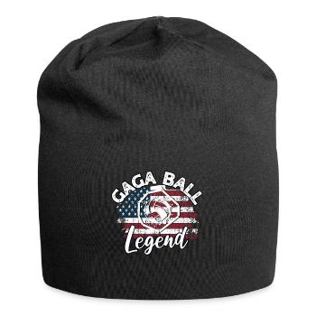Gaga Ball Sprüche - Jersey-Beanie - Schwarz - Vorne