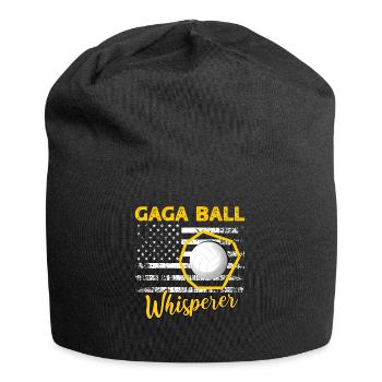 Gaga Ball Sprüche - Jersey-Beanie - Schwarz - Vorne