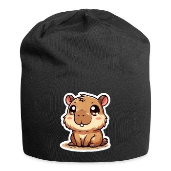 Capybara - Jersey-Beanie - Schwarz - Vorne
