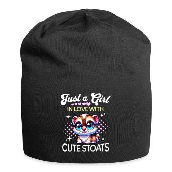 Ermine Girl - Jersey Beanie - black - Front
