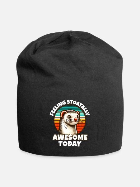 Ermine Sayings - Jersey Beanie - black