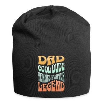 Papa joueur de tennis - Bonnet en jersey - noir - Devant