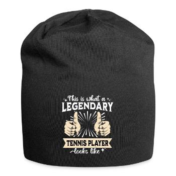 Legendärer Tennisspieler - Jersey-Beanie - Schwarz - Vorne