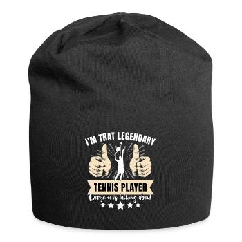 Legendärer Tennisspieler - Jersey-Beanie - Schwarz - Vorne