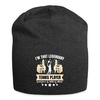 Legendärer Tennisspieler - Jersey-Beanie - Anthrazit - Vorne