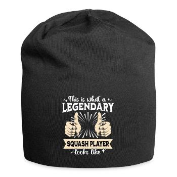 Legendärer Squashspieler - Jersey-Beanie - Schwarz - Vorne