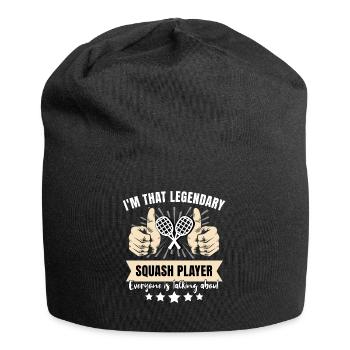 Legendärer Squashspieler - Jersey-Beanie - Schwarz - Vorne