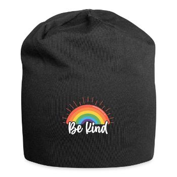 Be Friendly Lgbtq Lgbt Gay Pride Rainbow - Jersey Beanie - black - Front