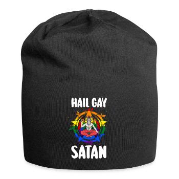 Hail Gay Satan Goth Gay Pride Baphomet Lgbt Pride - Jersey-Beanie - Schwarz - Vorne