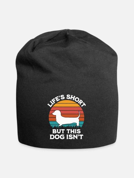 Dackel Spruch - Jersey-Beanie - Schwarz