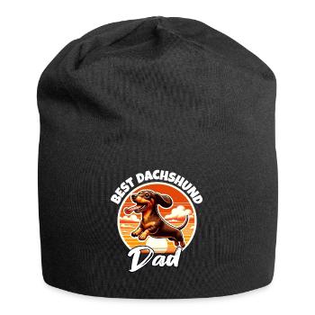 Papa teckel - Bonnet en jersey - noir - Devant