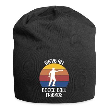 Dictons de boules de pétanque - Bonnet en jersey - noir - Devant