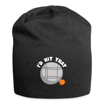 Dictons de boules de pétanque - Bonnet en jersey - noir - Devant