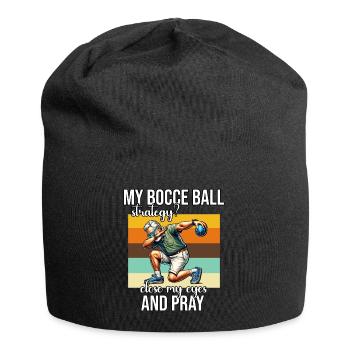 Drôle de dicton de boule de pétanque - Bonnet en jersey - noir - Devant