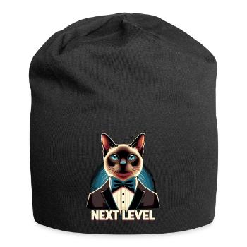 Siamese Cat Siamese Cat Next Level Suit Gift - Jersey Beanie - black - Front