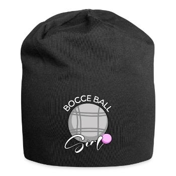 Pétanque Fille - Bonnet en jersey - noir - Devant