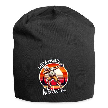 Petanque Flüsterer - Jersey-Beanie - Schwarz - Vorne