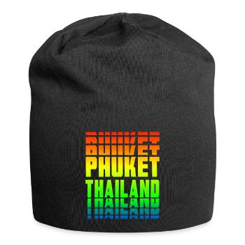Phuket Thailand Regenbogen Design - Jersey-Beanie - Schwarz - Vorne