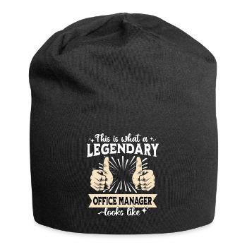 Legendary office manager - Jersey Beanie - black - Front