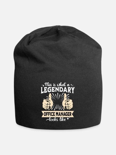Legendärer Büro Manager - Jersey-Beanie - Schwarz