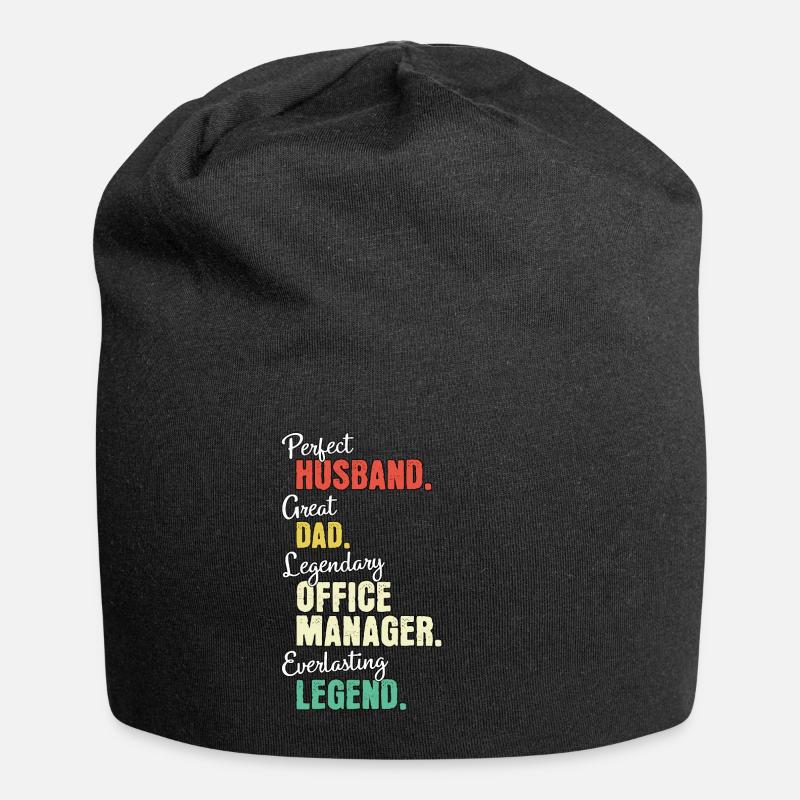 Büro Manager Papa - Jersey-Beanie - Schwarz