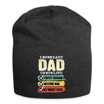 Dad Whiskey Drinker Father's Day - Jersey Beanie - charcoal grey - Front
