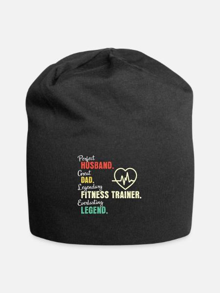 Fitnesstrainer Papa - Jersey-Beanie - Schwarz