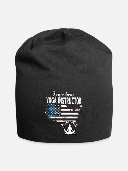 Yogalehrer US - Jersey-Beanie - Schwarz